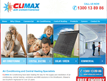 Tablet Screenshot of climaxair.com.au